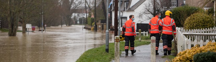 Firefighters responding to flooding