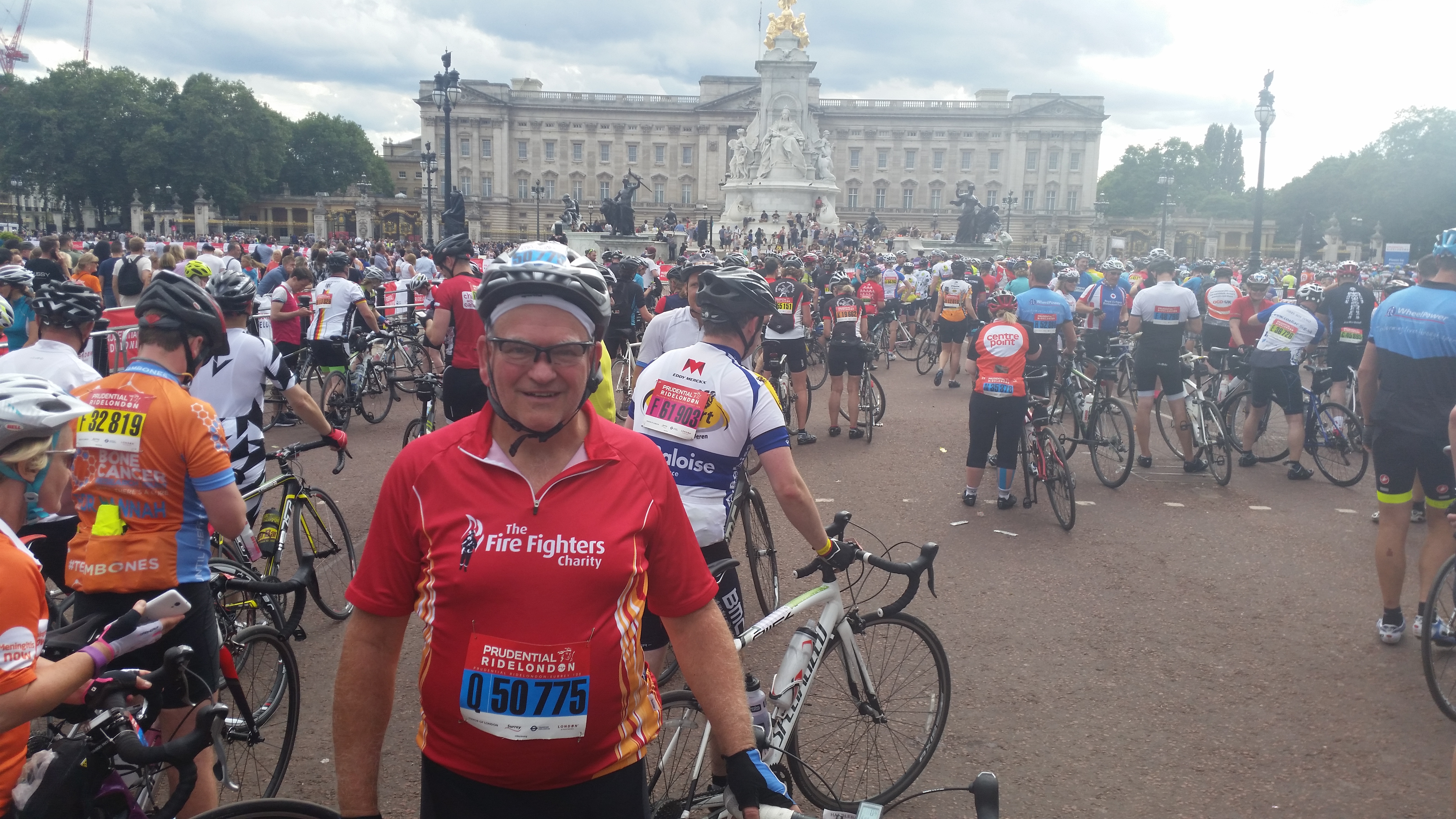 crew commander with a charity bike