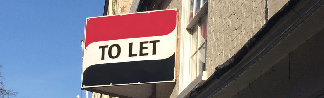 'to let' sign