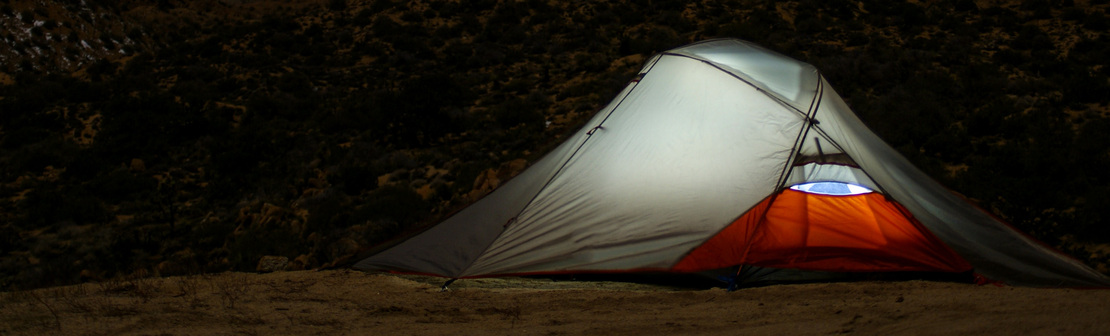 tent at night
