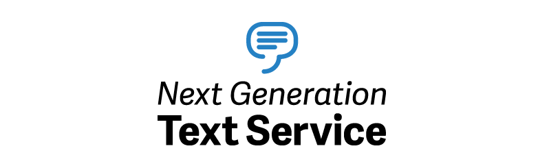 Next generation text service icon
