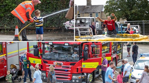 Huntingdon fire station open day montage 2019