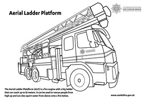 Aerial Ladder Platform to colour in