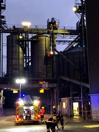 Linton silo fire