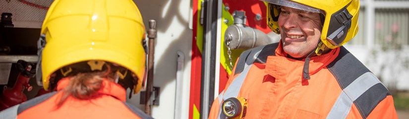 Two firefighters