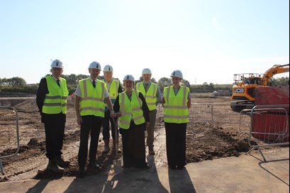 Photo of ground breaking at new training facility and Huntingdon Fire Station