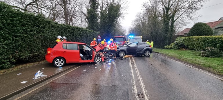 Road traffic collision scene