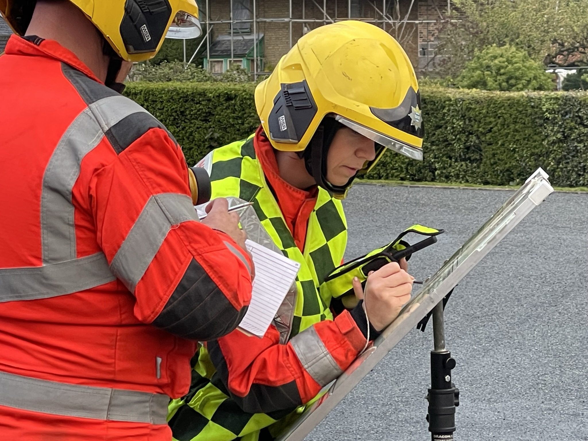 Firefighter at board