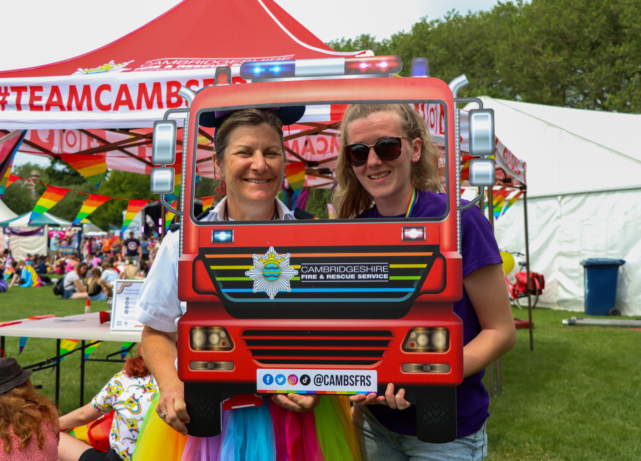 Staff at Pride event