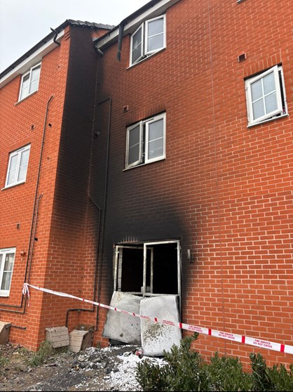 Fire in bin store
