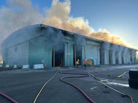 Building fire - Alconbury Hill
