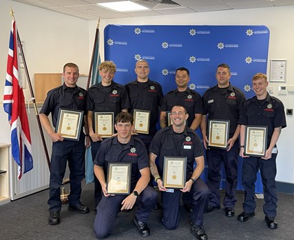 Wholetime firefighters holding certificates