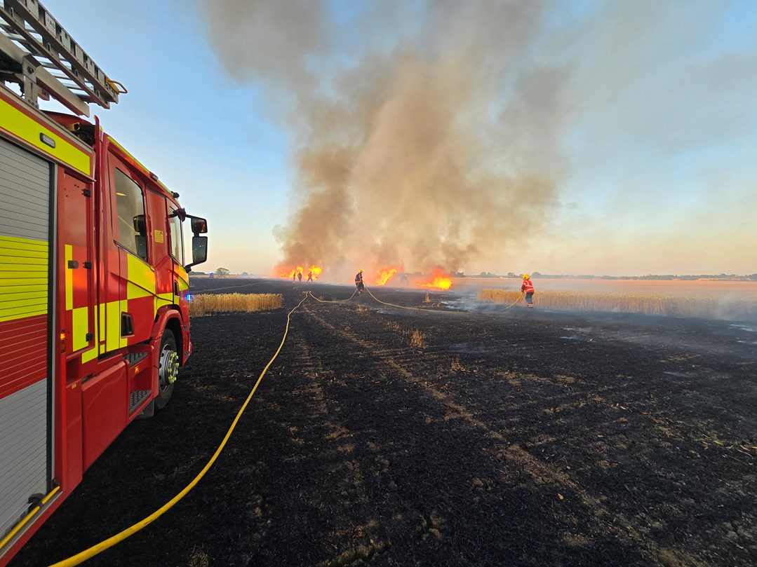 Fire crews at incident.